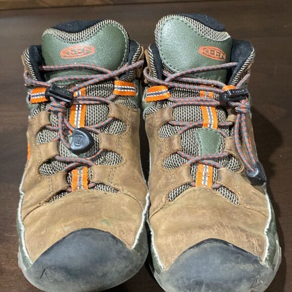Keen Targhee Mid Waterproof Boot Brown Orange Size 2 Youth - Picture 4 of 11